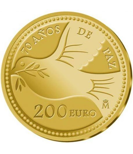 Moneda 2015 70 Años de Paz en Europa. 200 euros. Oro.