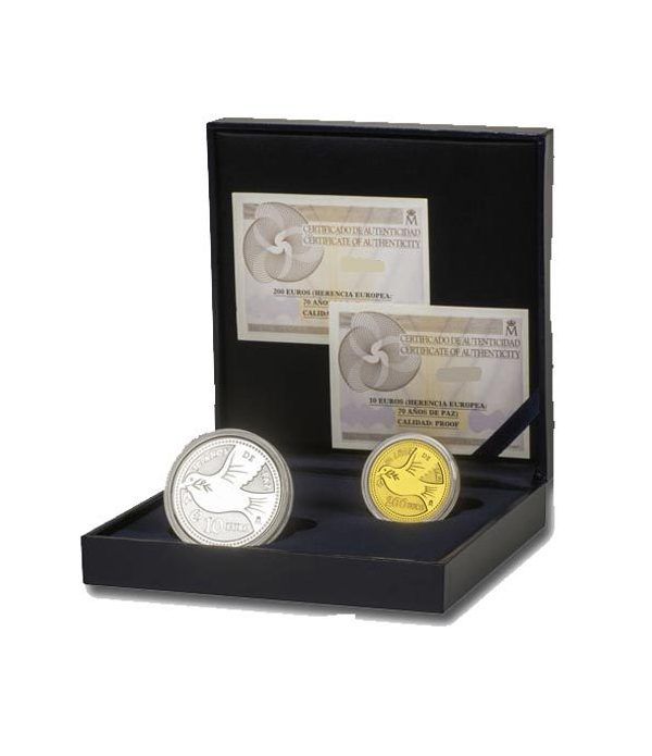 Monedas 2015 70 Años de Paz en Europa. Completa Plata y oro.