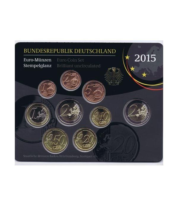 Cartera oficial euroset Alemania 2015 (5 cecas).  - 2