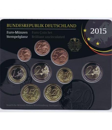 Cartera oficial euroset Alemania 2015 (5 cecas).