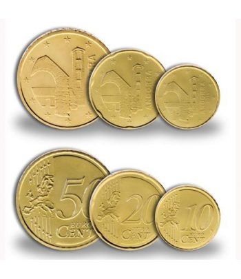 monedas euro centimos Andorra 2014 (10, 20 y 50 centimos)