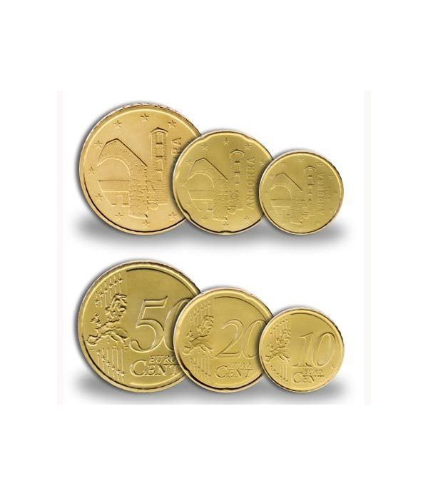 monedas euro centimos Andorra 2014 (10, 20 y 50 centimos)