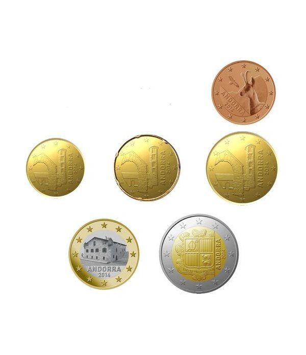 monedas euro serie Andorra 2014 (6 monedas)  - 2