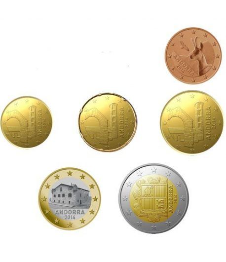 monedas euro serie Andorra 2014 (6 monedas)