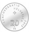 Moneda de plata 20 francos Suiza 2015 Solar Impulse.