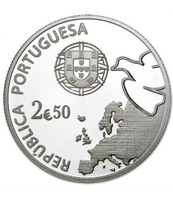 Portugal 2.5 Euros 2015. 70 Años de Paz en Europa.