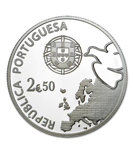 Portugal 2.5 Euros 2015. 70 Años de Paz en Europa.