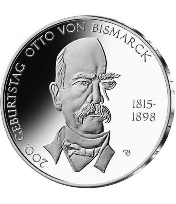 moneda Alemania 10 Euros 2015 A. Otto Von Bismarck.  - 1