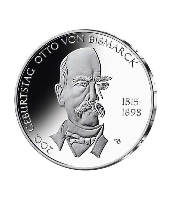 moneda Alemania 10 Euros 2015 A. Otto Von Bismarck.