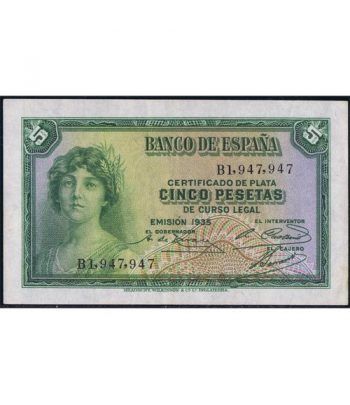 (1935) Banco de España. 5 Pesetas. MBC-