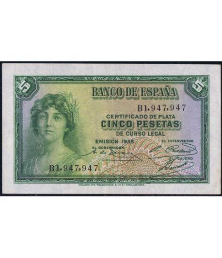 (1935) Banco de España. 5 Pesetas. MBC-