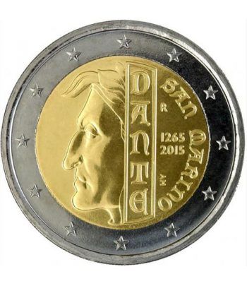 moneda conmemorativa 2 euros San Marino 2015. Dante.