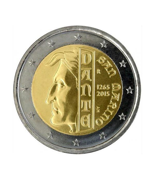 moneda 2 euros San Marino 2015 Dante Alighieri.