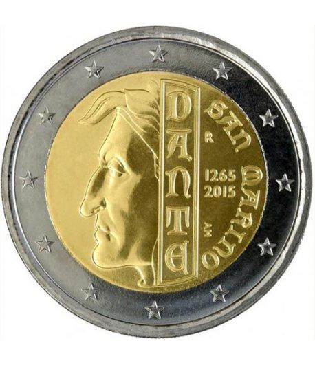 moneda 2 euros San Marino 2015 Dante Alighieri.