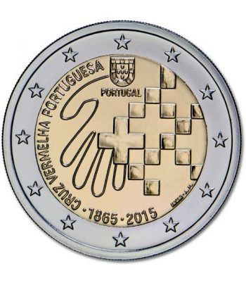 moneda conmemorativa 2 euros Portugal 2015 Cruz Roja.