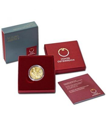Moneda de oro 50 Euros Austria 2014 Klimt. Judith II.