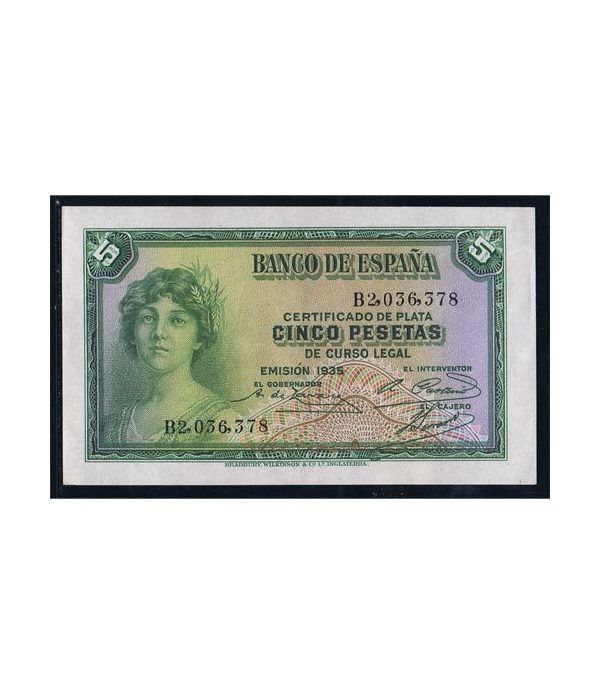 (1935) Banco de España. 5 Pesetas. SC.