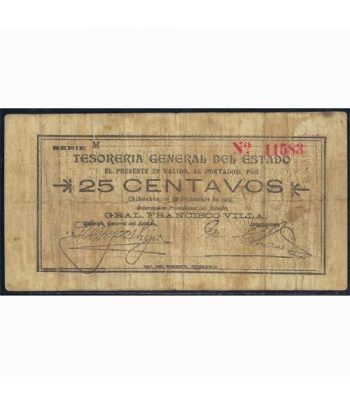 México, Chihuahua 25 Centavos 1913. MBC-.