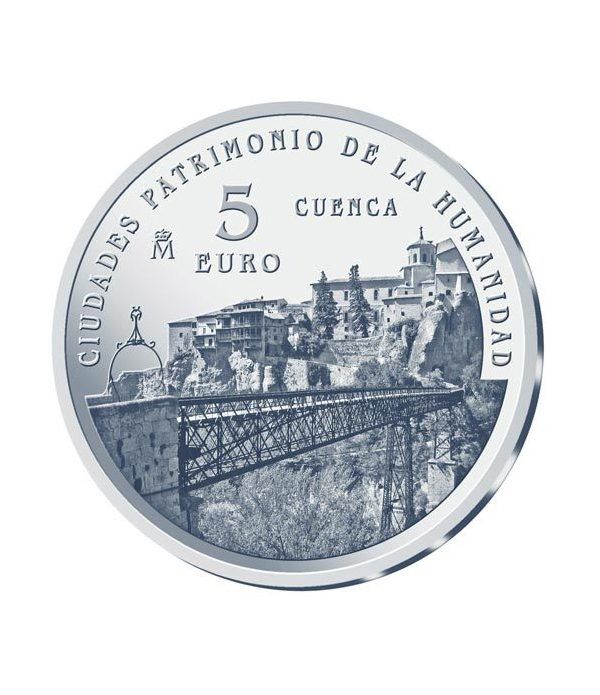 Moneda 2015 Patrimonio de la Humanidad. Cuenca. 5 euros.