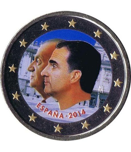 moneda conmemorativa 2 euros España 2014 Felipe VI. Color B - 2 moneda conmemorativa 2 euros España 2014 Felipe VI. Color B - 2