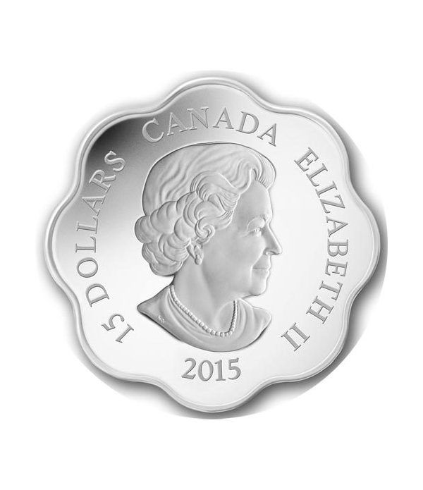 Moneda de plata 15$ Canada Serie Lotus Cabra 2015  - 2