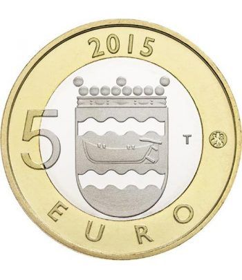 moneda Finlandia 5 Euros 2015. Animales. Erizo. Cuproniquel.