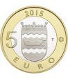 moneda Finlandia 5 Euros 2015. Animales. Erizo. Cuproniquel.