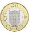 moneda Finlandia 5 Euros 2015. Animales. Armiño. Cuproniquel.