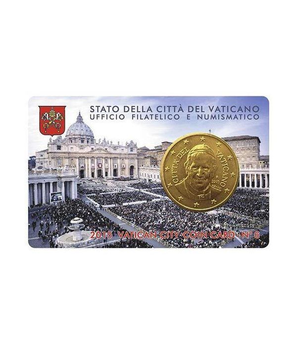 Cartera oficial euroset Vaticano 2015 (moneda 50cts.)  - 2