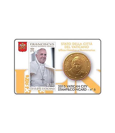 Cartera oficial euroset Vaticano 2015 (moneda 50cts.y sello 80 c