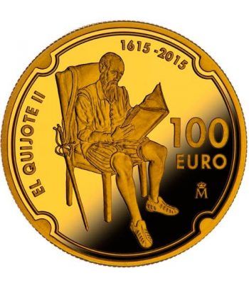 Moneda 2015 IV Cº Segunda Parte Don Quijote 100 euros. Oro.