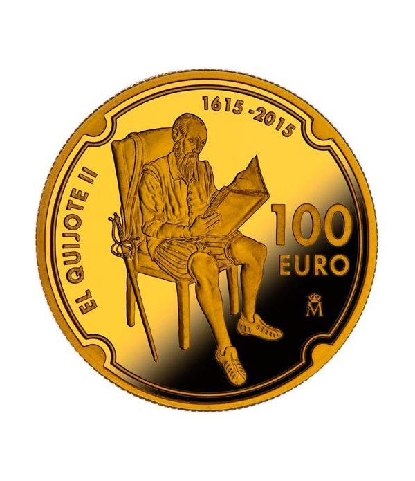 Moneda 2015 IV Cº Segunda Parte Don Quijote 100 euros. Oro.