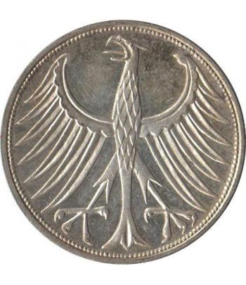 Moneda de Plata 5 Marcos Alemania 1969 J.