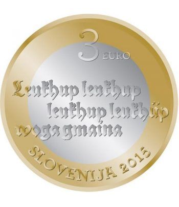 moneda Eslovenia 3 Euros 2015.