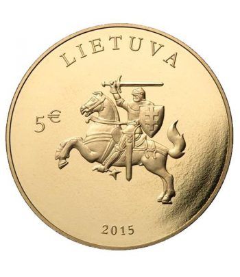 Moneda de Lituania 5 Euros 2015. 25º Aniversario Independencia.