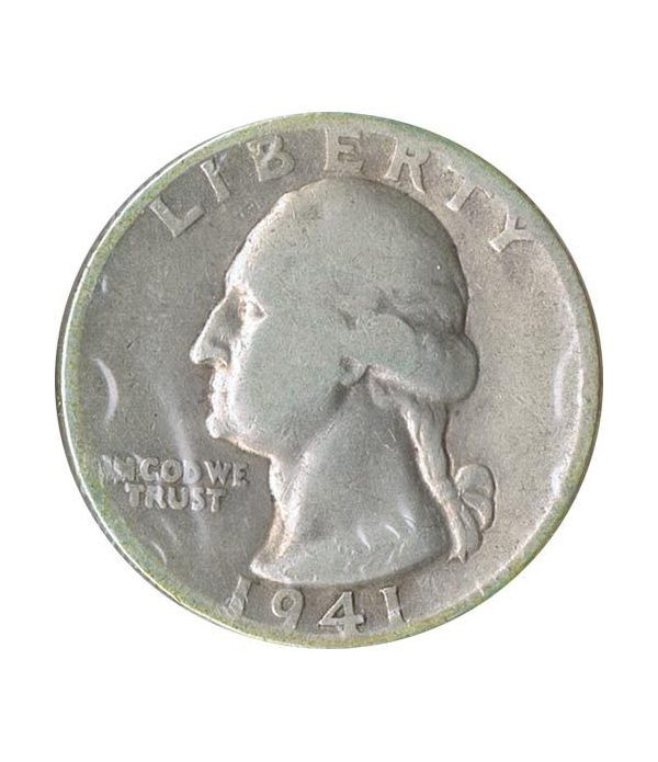 Moneda de plata 1/4 $ Estados Unidos 1941.  - 4