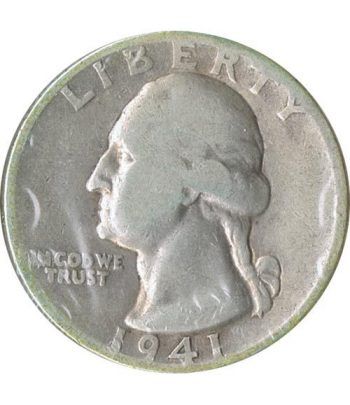 Moneda de plata 1/4 $ Estados Unidos 1941.  - 1