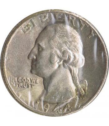 Moneda de plata 1/4 $ Estados Unidos 1944.