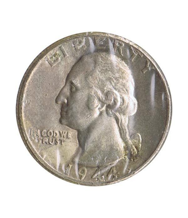 Moneda de plata 1/4 $ Estados Unidos 1944.  - 1