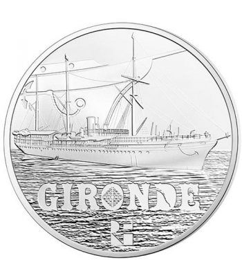 Francia 10€ 2015 Gironde. Barco. Plata.