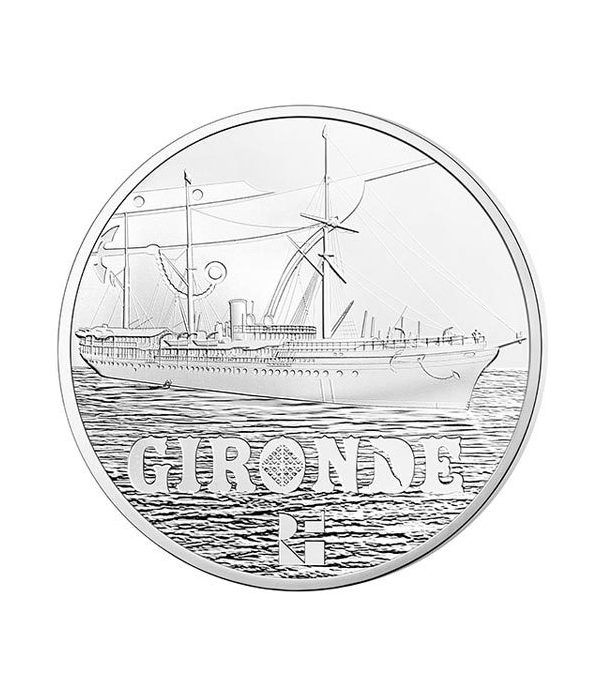 Francia 10€ 2015 Gironde. Barco. Plata.