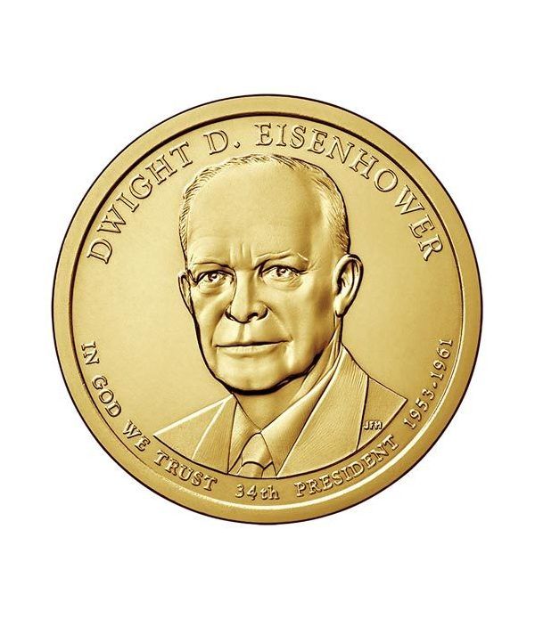 E.E.U.U. 1$ (2015) 34º Presidencial Eisenhower (2cecas)  - 2