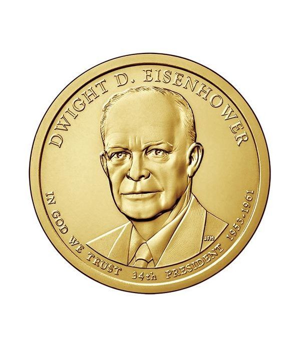 E.E.U.U. 1$ (2015) 34º Presidencial Eisenhower (2cecas)