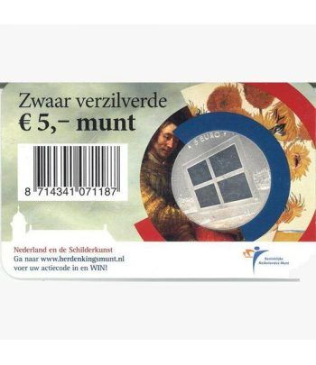Holanda 5 euros 2011 Paises Bajos y pintura. Coincard.