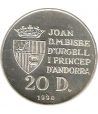 Moneda de plata 20 Diners Andorra 1990 Salto Obstaculos.