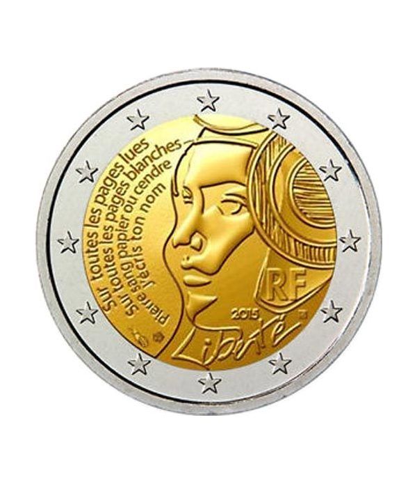 moneda conmemorativa 2 euros Francia 2015 Federación.  - 2