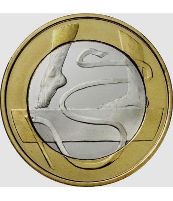 moneda Finlandia 5 Euros 2015 Deportes. Gimnasia. Cuproniquel.