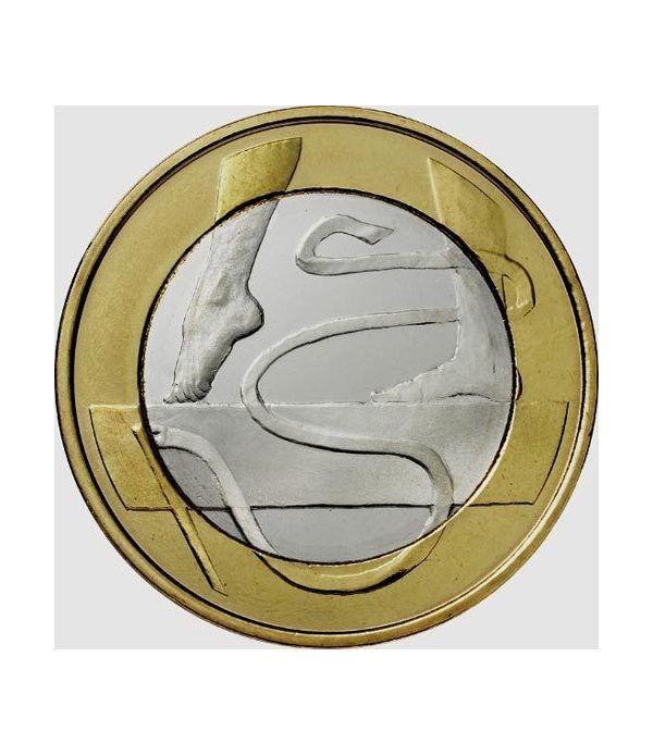 moneda Finlandia 5 Euros 2015 Deportes. Gimnasia. Cuproniquel.