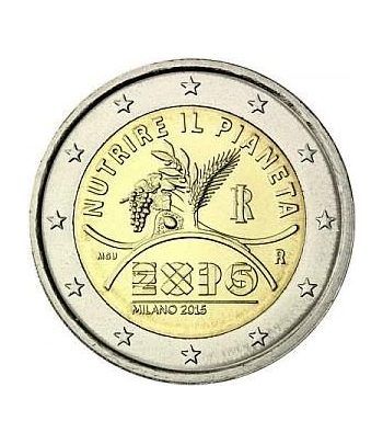 moneda conmemorativa 2 euros Italia 2015 Expo Milán.