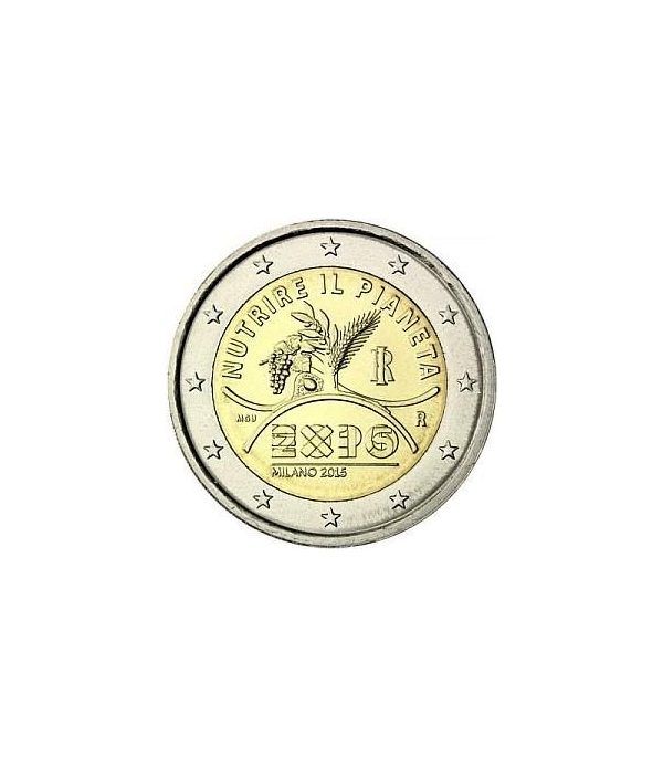 moneda conmemorativa 2 euros Italia 2015 Expo Milán.